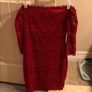 Red formal dress